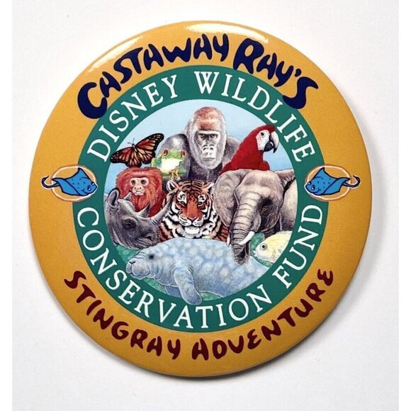 DISNEY Wildlife Conservation Fund Castaway Ray's Stingray Adventure 3" PIN EUC - Picture 1 of 2